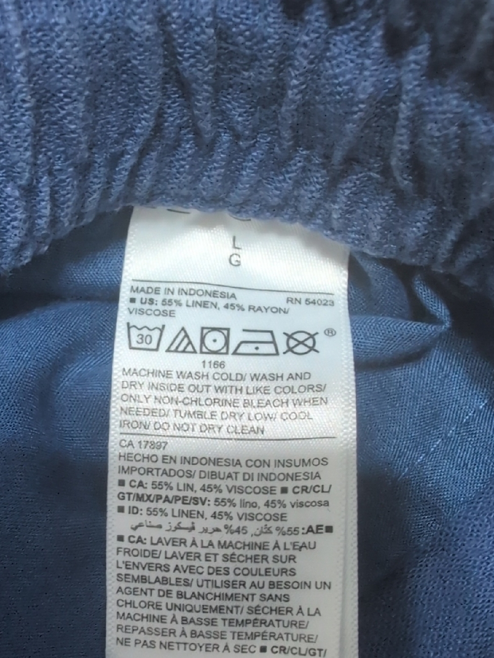 Old Navy High Waist Linen Blend Pull On Pants Size Large - Picture 5 of 11